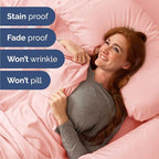 Queen Size 4 Piece Sheet Set - Comfy Breathable & Cooling Bed Sheets Set - Hotel Luxury Bedding for Women, Men, Kids, Teens, Boys & Girls - Deep Pockets, Soft and Wrinkle Free - Oeko-Tex - Baby Pink