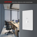 ENERLITES Screwless Toggle Switch Wall Plate, Child Safe Light Switch Cover, Standard Size 1-Gang 4.68" x 2.93", Unbreakable Polycarbonate Thermoplastic, UL Listed, SI8811-W, Glossy, White