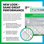 Filterbuy 23x23x1 Air Filter MERV 8 Essential Dust & Allergy Defense (2-Pack), Electrostatic Pleated HVAC AC Furnace Filters Replacement, Made in USA (Actual Size: 22.50 x 22.50 x 0.75)