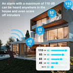 SanJie Door Chimes When Door Opens for Home - Door Alarm with Chime Adjustable Volume,5 Magnetic Door Sensors & 2 Plug-in Receivers - Door Open Chime - Indoor Range 500ft 2 Receivers + 5 Sensors