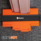 Saker Contour Gauge Duplication-Adjustable Lock-Precisely Copy Irregular Shape-Irregular Woodworking Tracing-Must Have Tool Valentine's Day Gifts for DIY Handyman Men Husband 10 Inch+5 Inch