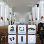 TONGVEO PTZ Camera HDMI/USB 10X Optical Zoom 60fps 1080P Video Conference Camera for Church Worship Live Streaming Meeting Online Learn with Zoom YouTube OBS and More