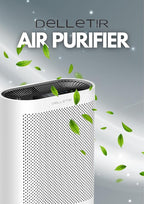DELLETIR Office Air Purifier with 3-in-1 HEPA Filter Desktop Air Cleaner for Smoke, Dust, Pet Dander, HEPA Air Purifier for Home and Bedroom (EPI810)