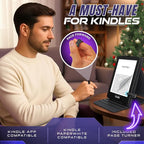 Kindle Page Turner Remote for Kindle Paperwhite - TikTok Scrolling Ring for iPhone & Android Devices w/Phone Stand & Charging Case - Kindle Clicker/Remote Control Page Turner for eReaders (Black)