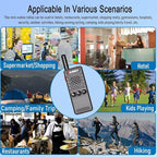ELIDAIP T-M2 Ultra Mini Walkie Talkies,Rechargeable Two Way Radios Long Range,Portable Two Way Radios Small Walkie Talkies for Adults for Cruise Hiking Hunting Skiing Supermarket (Black&White,2 Pack)