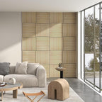 HOMCOM 4 Pack 3D Acoustic Panels, 24" x 24" Soundproof Wood Panels for Wall, Wood Slat Wall Paneling for Interior Ceiling, Office, Home Theater, Studio, Oak