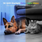 Hugolog 3K 5MP Indoor Pan/Tilt Security Camera with Auto-Focus,Ideal for Baby Monitor/Pet Camera/Home Security,Starlight Color Night Vision,Human/Pet AI,Two-Way Audio,US Cloud,Compatible with Alexa