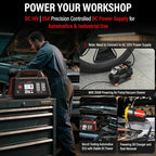 TowerTop 25A Max Pro Battery Charger: 12V Fully Automatic Smart Trickle Charger, Automotive Battery Maintainer with Engine Start, DC Supply, Winter Mode, Recondition,Desulfation, for Lead Acid/Lithium