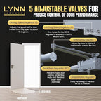 LYNN HARDWARE Extra Heavy Duty Automatic Door Closer (Brass/Gold) - Commercial Grade, Contractors Choice, Adjustable Speed, Delayed Closing Timer, 3 Mounting Options, 3 Hour Fire Rated (DC9016 Model)