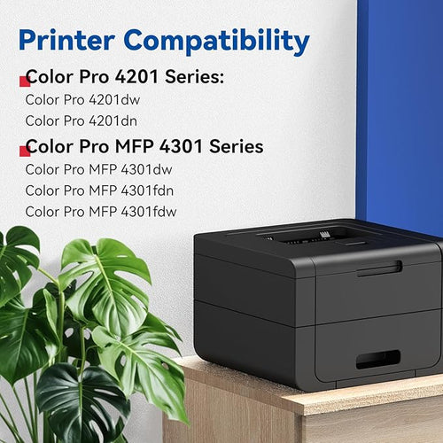 210A W2100A Black NO-CHIP Version Compatible Toner Cartridges Work for HP Color Pro 4201 4201dw 4201dn MFP 4301 MFP 4301dw MFP 4301fdn MFP 4301fdw Printer Black 1-Pack