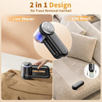 coldSky Fabric Shaver Rechargeable, 2-in-1 Electric Fabric Shaver & Lint Remover, 3-Speed LED Digital Display Sweater Defuzzer for Clothes, Furniture, Couch - Removes Lint, Hairball, Fuzz - Black