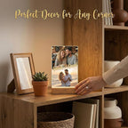 MamaEra Valentine’s Day Gift for Him - Personalized Photo Collage Night Light for Couples - Custom Acrylic LED Lamp with Names & Engraved Wooden Base - Romantic Anniversary, Wedding