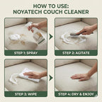 NOYATECH Couch Cleaner and Stain Remover Spray – Professional Strength, Multi-Surface Fabric and Upholstery Cleaner – Pet-Safe, Non-Toxic, Quick-Drying for Couches, Sofas & Car Interiors