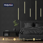 LED Recessed Lighting for Slat Wall Panels - 6PCS Self-Adhesive Dimmable LED Light Strips, 3000K Warm White with Touch Control, for Wood Wall Panels, Stairs, Headboard, Under Cabinet Decor