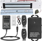 Access Control System with Remote Control – 600lbs Magnetic Door Lock Kit, 12V Fail Safe NC Mode, Secure & Easy DIY Installation for Smart Home Entry (K8-600LBS Remote Control Lock Kit)