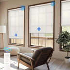 COOLWINDS Motorized Blinds with Remote Cordless Automatic Motorized Shades Custom Blinds for Windows Smart Curtains Compatible with Alexa Google Home(Light Filtering Linen Sandy Beach,W43 x H72in)