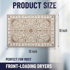 Teenyyou 1 Pcs 26" x 18" Dryer Top Protector Mat, Washer and Dryer Topper, Non Slip Waterproof Machine Cover Dust Proof Quick Drying Topper Pad for Laundry and Kitchen (Persian)