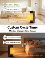 Techbee Indoor Digital Infinite Repeat Cycle Intermittent Outlet Timer Plug 24 Hour Programmable Timed Electrical Power Switch with Countdown Delay on Off Function for Lights and Appliances (2 Pack)