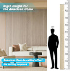 Art3d Slat Wood Wall Paneling for Interior and Ceiling Decoration - Pack of 4pcs + 1pc End-Trim, Size 108 x 5.7in.- Ashtree