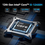 GEEKOM Mini PC[Business Cost-Saving Star] IT12(3-Year Coverage) with 12th Gen Intel i5-12450H Mini Computers,16 RAM/512GB SSD(Not LPDDR) Windows 11 Pro Desktop PC (Low-Power),Dual USB 4/8K(UHS-II)