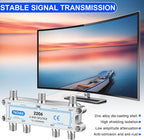 TKCHAX Coaxial Cable Splitter,Support 10-2602MHz,RG6 RG59 Coax Compatible,Work with MoCA2.5 and MoCA3.0, CATV, Satellite TV, Antenna, HDTV and High Speed Internet (6 Way Coaxial Cable Splitter)