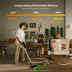 roborock H60 Hub Pro Cordless Stick Vacuum Cleaner with Auto-Empty Dock, 170AW Suction for Carpets and Pet Hair, Vacuum Cleaners with 80-Min Runtime, Anti-Tangle Brush, 140° Green LED Dust Detection