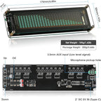 Nobsound AK2515 Pro Audio Spectrum Analyzer with VFD Display, MIC Input & Advanced AGC - Precise Sound Level Meter for Musicians and Audio Enthusiasts