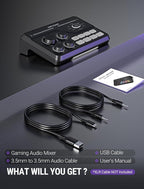 Fifine Gaming Mixer for Voice Chat and Streaming- 7.1ch Surround Sound Headphone Amp-XLR Preamp-USB Plug & Play-Voice Changer-RGB-Volume Control-3 EQ Modes Ampligame SC8
