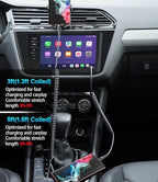 PRAKIE Coiled USB C Cable Fast Charging for Car 3FT/5FT, USB A to USB C Cable, Type C Charge Cord USB-C Charging Cable Compatible with iPhone 17/16/15/Samsung Galaxy S20 and More USB C Devices-Black