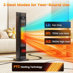 Auertech 31" Space Heater with Humidifier, 3 in 1 Electric Space Heater with 3D Flame, Oscillating Room Heaters with 3 Heating Modes, 12H Timer, Space Heaters for Indoor Use Large Room, Bedroom