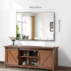 CILIBER Beveled Bathroom Mirror, 30x40 Large Frameless Mirrors for Over Sink, Upgraded Shatterproof Beveled Frameless Vanity Mirror for Bathroom,Bedroom,Living Room and Entryway