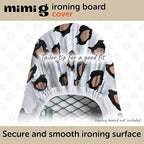 oliso Ironing Board Cover – 100% Cotton with Professional Felt Pad, Fits Standard 54" x 15" Boards – Secure Fit with Wide Elastic Edge & Adjustable Straps – Mimi G