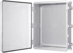 Gratury Junction Box, IP67 Waterproof Plastic Enclosure for Electrical Project, Hinged Grey Cover, Includes Mounting Plate and Wall Bracket (Transparent Cover, 20"×16.1"×7.9")