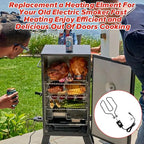 Upgrade Universal 1650W 15A Electric Smoker Heating Element Kits with Adjustable Thermostat Controller Compatible with Masterbuilt, Smoke Hollow,Char Broil,Dyna-Glo,Cuisinart and Most Electric Smokers