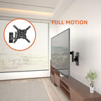 Amazon Basics Full Motion TV Wall Mount fits 12" to 40" TVs and VESA 200x200, Black