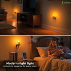 L LOHAS LED Flameless Candle Night Light, 2 Pack Night Lights Plug into Wall, LED Candle Night Light with Light Sensor, 0-100LM Dimmable Nightlight, for Dinning Room, Living Room, Bathroom, Hallway