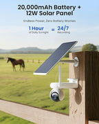 REOLINK Altas Go PT 4G LTE Solar Cellular Security Camera Wireless Outdoor, 360° 24/7 Recording, 10s Pre-Record, for Home Security, 2K ColorX Night Vision, Smart Detection, Large Battery and 12W SP