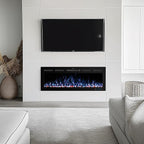 48" WiFi Electric Fireplace Inserts, Recessed and Wall Mounted Fireplace Heater W/Adjustable Flame Color & Brightness, Thermostat, 9H Timer, App and Remote Control, Low Noise, 750/1500W