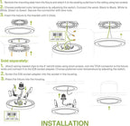ASD LED 9" Round Flush Mount Ceiling Light Fixture, Low Profile Surface Lighting | 5CCT, Dimmable, Ultra-Thin, ETL Listed | 18W 1660LM 2700-6000K 120V | Kitchen, Bedroom, Hallway Lamp | Black, 12 Pack