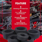 Sonoreboom 2 in 1 Heat Shrink Braided Sleeving Fabric Tubing-Ideal fit Irregular Shape Hose/Cable/Wire (60FT, 1/4"(6mm))
