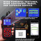 Acclope BT60 Pro Car Battery Tester with Cloud Printing,100-3000 CCA, Digital Analyzer for 6V/12V/24V Batteries, AGM Lithium Gel Battery Checker, Automotive Alternator System