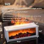 Fireplace Flame Air Diffuser Humidifier,7 Colors Aromatherapy Essential Oil Diffuser,Ultrasonic Aroma Humidifier with Timer for Home,Bedroom,Office,Yoga (WhiteA, L)