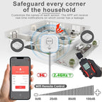 100dB Smart Water Sensor Alarm Water Leak Detectors for Home, with App Remote Monitor and Detection Lines, Wireless Tank Level Monitor for Basement,Kitchen,Bathroom (3pack)
