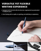 novium Hoverpen Interstellar - Futuristic Luxury Pen Made With Aerospace Alloys, Unique Aesthetic, Free Spinning Executive Pen, Gifts for Men & Women (Neptune Blue)