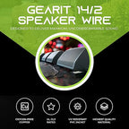 GearIT 14/2 Speaker Wire (500 Feet) 14AWG Gauge - Outdoor Direct Burial in Ground/in Wall / CL3 CL2 Rated / 2 Conductors - OFC Oxygen-Free Copper, Black 500ft