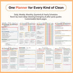ADHD Cleaning Planner – Reusable Dry-Erase Sleeve Fridge Kit, Removable Coil Pages, Emergency & After-Party Plans, Cleaning Schedule and Checklist, ADHD Planner for Adults Women