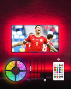 HAMLITE TV Led Backlight 60-65 Inch TV,15Ft TV Lights Behind Monitor HDTV Work Space Decor-20 Colors Changing TV Bias Lighting for Gaming,Living Room Decor