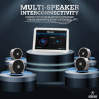 Long Run Technologies Stereo Bluetooth Speakers - Wireless Computer Speaker for Desktop Laptop PC for Boys & Girls Sister Brother Mom & Dad - Bluetooth Stereo Speakers Home Theater Gaming Rose Gold