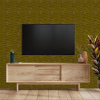 LEVOWAY 3D Wall Panels for Interior Wall Decor, 11.8''x11.8'' 33 Pack Accent Textured Wall Panels for Living Room, Gaming Room, TV Background, Cover 32 Sq.Ft (Brushed Gold)