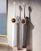 RANVOO AirJet™ [Max Jet Clean] [Vibrating & Flossing 2-in-1] Bubble Sonic Electric Toothbrush, Plaque Removal, White for Adult Protect Gum Teeth Clean Rechargeable Gift 2 Soft Brush Heads White
